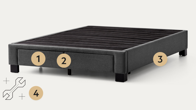 Points on duncan platform bed base