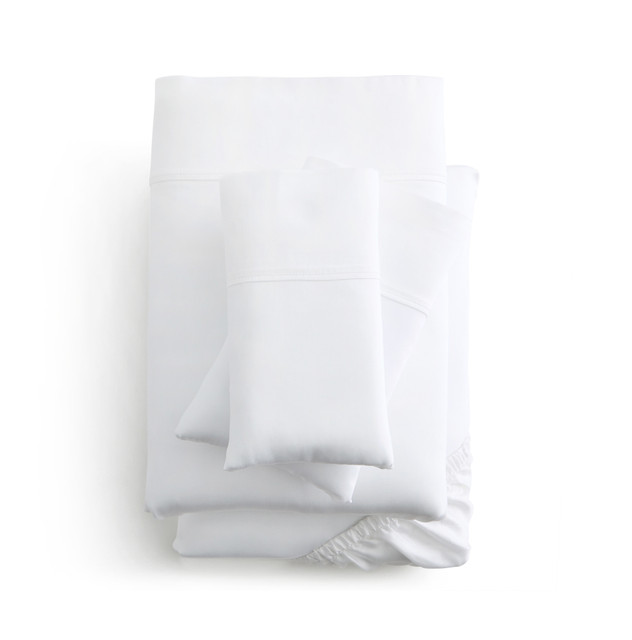 Botanical Sheet Set with Tencel Lyocell Fiber in White