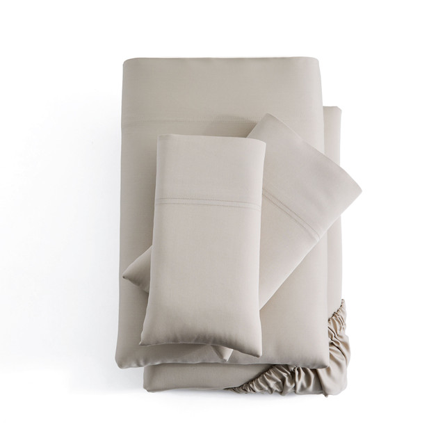 Smooth Bamboo Rayon Sheet Set in Driftwood