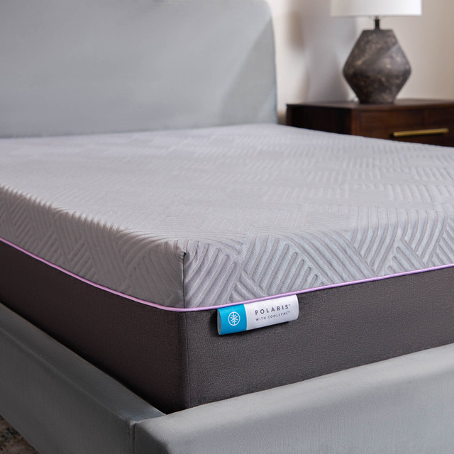 Medium shot of a Polaris Hybrid Mattress from the bottom left.