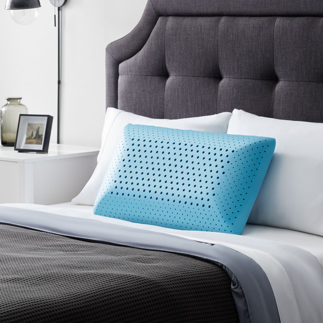 Zoned Dough Pillow in Cooling Gel on bed